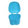 CALLARON Holder Storage Box Light Blue Bath Case with Hanging Net for Easy Soaking and Cleaning for Travel and Home Use present for Seniors and Caregivers view 2