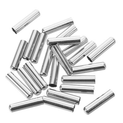 FOMIYES 50pcs Metal Shoe Lace Ends Tips Diy Shoelace Buckle Replacement for Sneakers White Rope Lanyard Cord