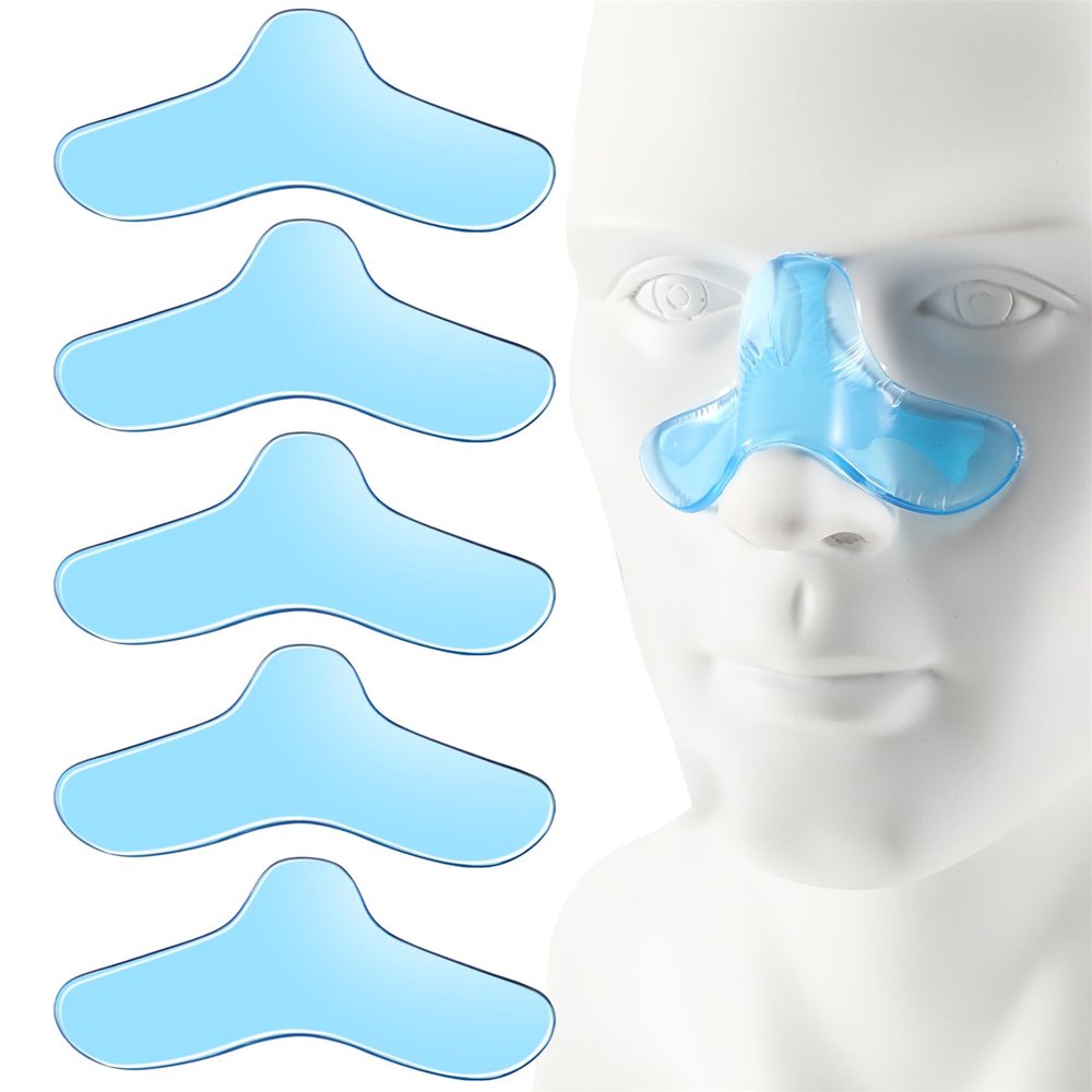 CPAP Nose Pads 5 Pack Universal Nose Pads Reusable Nasal Gel Pads Washable Cpap Nose Protector Fit for Most Masks