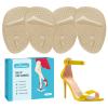 ZUCNANA Metatarsal Pads for Women, Ball of Foot Cushions, Non Slip Heel Pads for Shoes, Heel Cushions for Women Foot Pain Relief and Comfort, One Size Fits Any (2 Pairs Beige) view 1