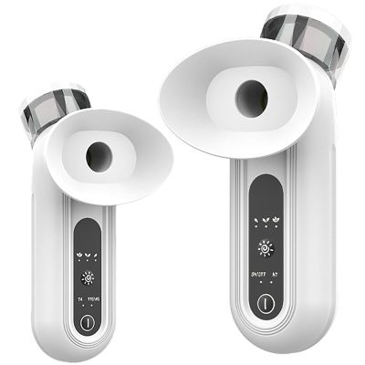 WIKINK Eye Steamer for Dry Eye, 2 Pcs Portable Eye Steam Sprayer, Relief Dry Eyes, Double Hot and Cold Compress, 10ml Water Tank, Mini Soothing Steamer for Eye Care