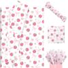 100 Sheets Pink Bow and Strawberry Tissue Paper, 20 x 14 Inch Pink Bow Strawberry Printed Wrapping Paper for Mother's Day Birthday Wedding Baby Shower Gift Wrapping Holiday Bouquet view 1