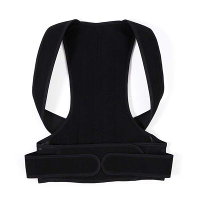 GFAZXDS Posture Corrector Shoulder Back Pain Reliever Spine Straightener Orthopedic Brace Belt Straight Corset for Back Support Needed,Black-L