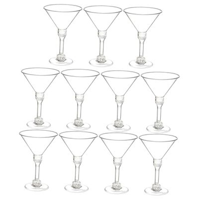 Ipetboom 15Pcs Transparent Cocktail Cups Disposable Wine Goblets for Parties Festivals Events Elegant Beverage Containers for Weddings Banquets Home Use