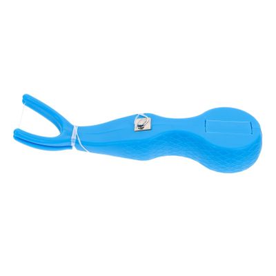 1pc Floss Rack for Oral Care Easy Use Tooth Cleaning Tool for Adults and Boys and Girls Debris Removal Blue Reusable Flosser for Daily