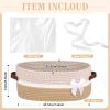 Colingmill Graduation Large Woven Basket for Gifts Empty Set with Gift Bags and Ribbon Easter Gift Baskets and Wrapping Set Storage 14"x 10"x 5.5" Decorative Box for Graduation Baby Shower(Brown) view 2