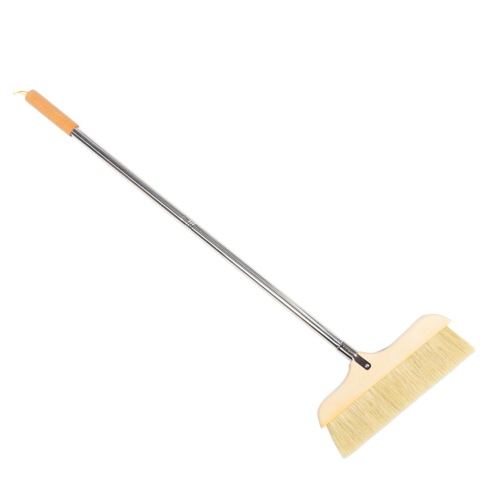 DINHEAROM Wooden Broom with Soft Bristles Durable Hardwood Floor Sweeper for Kitchen Bathroom and Bedroom Cleaning Lightweight Design with Comfortable Handle and Easy Assembly