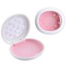 AdorableWhimsy Cute Retainer Case with Silicone Pad, Portable Slim Aligner Case Orthodontic Retainer Box, Denture Storage Container Travel Mouth Guard (Bowknot Cherry) view 1