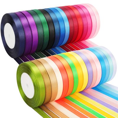NESCCI 800 Yards Ribbon,3/8 Inch Satin Ribbon,32 Colors