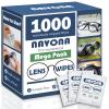 1000 Count Lens Wipes for Eyeglasses Pre-Moistened, Individually Wrapped Eyeglass Cleaning Wipes Scratch-Free, Streak-Free Glasses Cleaner Wipes for Sunglasses & Camera Lens Bulk Pack view 1