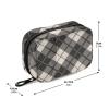 Pill Organizer Weekly Plaid Charcoal Gray Zipper Pill Case for Travel Medication Container Pills Box 7 Day view 3