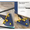 360 Rotatable Adjustable Cleaning Mop,Triangle Shaped Wall Mop with Squeegee,Telescopic,Long Handle Microfiber Dust,Wet and Dry Use,for Wall,Ceiling,Window,Baseboard-Blue||6 Cloth view 3