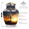 Christ Blue skyCremation Urns for Human Ashes Adult Man - Large Urn for Human Ashes Adult Women - Funeral Gift for Memorial - 10inch & 200 Cubic Inches Capacity Include Velevt Bag view 2
