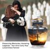 Christ Blue skyCremation Urns for Human Ashes Adult Man - Large Urn for Human Ashes Adult Women - Funeral Gift for Memorial - 10inch & 200 Cubic Inches Capacity Include Velevt Bag view 3