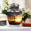 Christ Blue skyCremation Urns for Human Ashes Adult Man - Large Urn for Human Ashes Adult Women - Funeral Gift for Memorial - 10inch & 200 Cubic Inches Capacity Include Velevt Bag view 4
