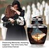 Christ Ocean Large Cremation Urns for Human Ashes Adult Mom - Urn for Human Ashes Adult Dad - Funeral Gift for Burial - 10inch & 200 Cubic Inches Capacity Include Velevt Bag view 3