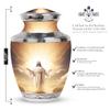 Jesus Christ Urns for Human Ashes Adult Women - Funeral Urn for Human Ashes Adult Man - Memorial Gift for Remains - 10inch & 200 Cubic Inches Capacity Include Velevt Bag view 2