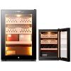 50L Electric Cigar Humidor Cabinet with 3 Cedar Wood Shelves for 300 Counts, Humidity Temperature Control, Heating & Cooling Humidor Electric Cigar Humidor Cabinet with Water Tank, Gift for Men view 1