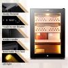 50L Electric Cigar Humidor Cabinet with 3 Cedar Wood Shelves for 300 Counts, Humidity Temperature Control, Heating & Cooling Humidor Electric Cigar Humidor Cabinet with Water Tank, Gift for Men view 2