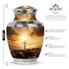 Christ Sunset Urns for Human Ashes Adult Father - Cremation Urn for Human Ashes Adult Mother - Memorial Gift for Decorative - 10inch & 200 Cubic Inches Capacity Include Velevt Bag view 2