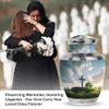 Christ Garden Funeral Urns for Human Ashes Adult Male & Female - Large Urn for Human Ashes Adult Man - Memorial Gift for Burial - 10inch & 200 Cubic Inches Capacity Include Velevt Bag view 3