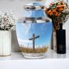 Christ Sunset Unique Large Urns for Human Ashes Adult Female - Urn for Human Ashes Adult Male - Funeral Gift for Cremains - 10inch & 200 Cubic Inches Capacity Include Velevt Bag view 4