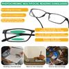UXAOSVME Photochromic Multifocus Reading Glasses For Men WomenPremium Progressive Transition Sunglasses Anti UV/Blue Light (Blcak, 2.5, x) view 3