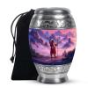 KARYLIZ Native American Large Urn Human Ashes Adult Male - Burial Urns for Human Ashes Adult Man - Decorative Memorial Urn for Female - Cremation Urns for Mom & Dad - 10 Inch view 1