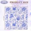 200 Pcs Paper Napkin Decorative, 3 Layer Disposable Party Napkins Beverage Napkins Tear Resistant Decorative Napkin for Wedding Birthday Supplies Tableware Decorations,13Inch (Blue) view 2