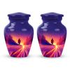 SABURIAL Native American Urn - Ash Keepsakes for Human Ashes - Miniature Funeral Urn - Small Burial Urns for Female Ash - 3 Inch Set of 2 view 1
