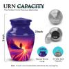 SABURIAL Native American Urn - Ash Keepsakes for Human Ashes - Miniature Funeral Urn - Small Burial Urns for Female Ash - 3 Inch Set of 2 view 2