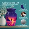 SABURIAL Native American Urn - Ash Keepsakes for Human Ashes - Miniature Funeral Urn - Small Burial Urns for Female Ash - 3 Inch Set of 2 view 3