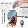 KARYLIZ Native American Cremation Keepsake Urns for Human Adult Ashes, Memorial Gift for Men & Women, Native American Urn Ash for Male & Female, Combo, 1 Large 10 Inch & 4 Mini 3 Inch view 2