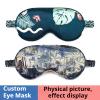 1 Set Silk Sleep Eye mask Custom, Double-Laver SIK Padding, Custom Personalized Pattern, Corporate Logo, Suitable for Corporate Team Building Gifts, Large-Scale Event Gifts, Gifts for Friends, naps view 4