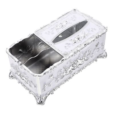Alipis Decorative Tissue Holder Box with Divided Design for Remote Control Items Stylish Towel Organizer for Home Office Kitchen and Restaurant Use