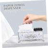 Alipis Decorative Tissue Holder Box with Divided Design for Remote Control Items Stylish Towel Organizer for Home Office Kitchen and Restaurant Use view 3