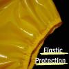 SJQPU Reusable PVC Waterproof Pants Adult Underwear Soft High Waist Leakproof Safe Leakproof BriefsYellow,XL view 3