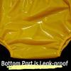 SJQPU Reusable PVC Waterproof Pants Adult Underwear Soft High Waist Leakproof Safe Leakproof BriefsYellow,XL view 4