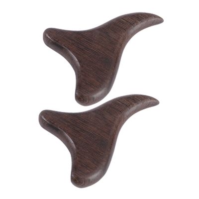 Beaupretty 2pcs Handheld Deep Tissue Massager Wooden Gua Sha Board for Face Scalp Muscle Relief