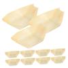 Healeved 50Pcs Wooden Snack Bowl Disposable Food Containers for Sushi Salads and Desserts Prevents Cross view 1