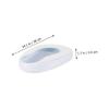 Portable Bedpan for Bedridden Patients, White Enamel Contoured view 2