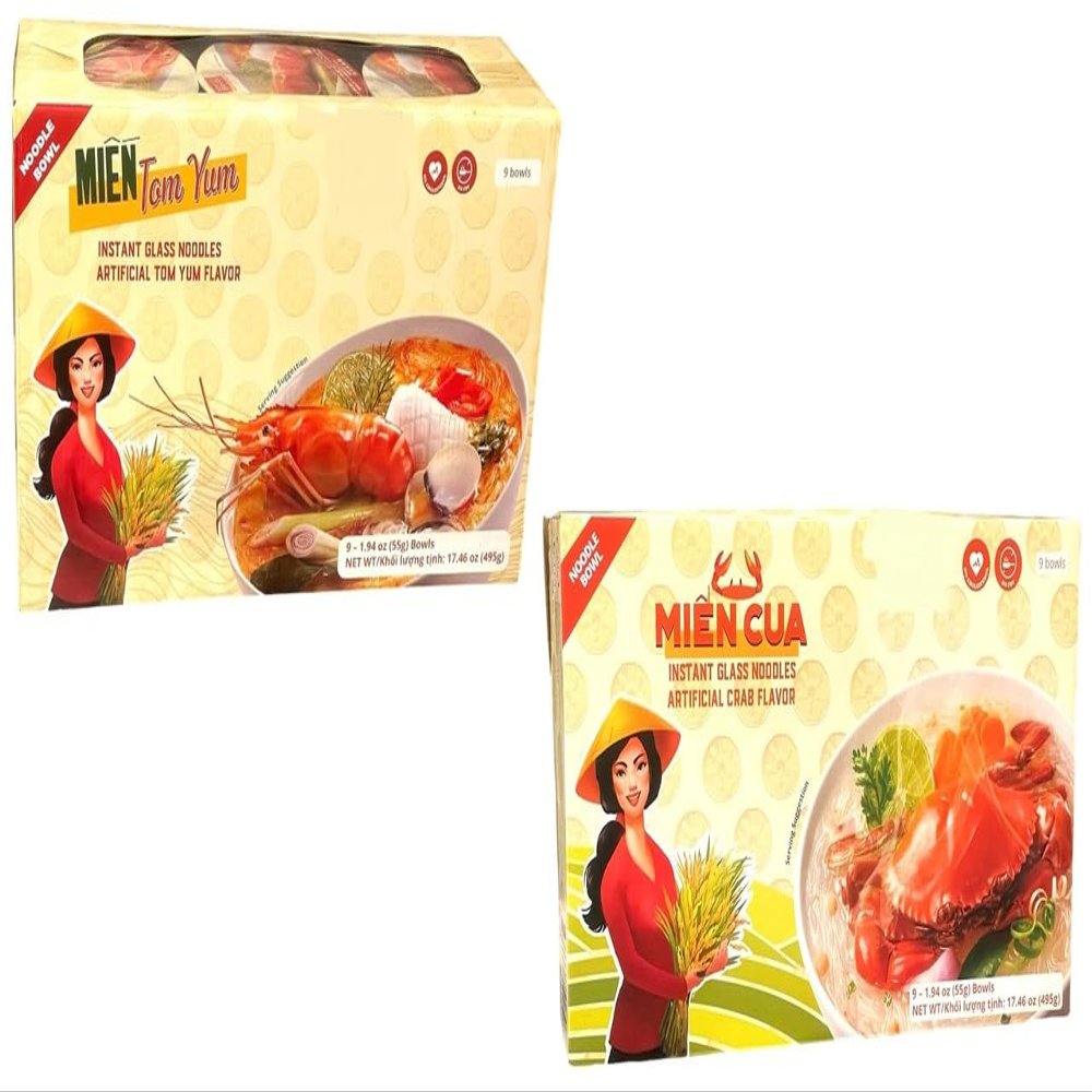 Asia Style Instant Noodles (COMBO, INSTANT CLEAR NOODLES TOMYUM BOWL)