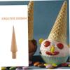 SKISUNO 3pcs Ice Cream Cone Molds Multi-Function Wooden Cone Mold for DIY Dessert Making for Ice Cream and Egg Roll Kitchen Baking Tool view 4