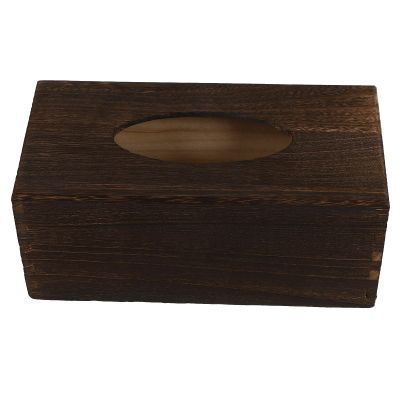 Alipis Wooden Tissue Box Cover Decorative Desktop Tissue Holder for Home Office Kitchen Natural Wood Napkin Box Easy Open Design