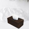 Alipis Wooden Tissue Box Cover Decorative Desktop Tissue Holder for Home Office Kitchen Natural Wood Napkin Box Easy Open Design view 4