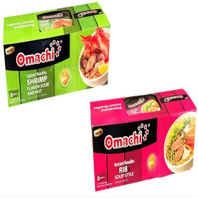 Asia Style Instant Noodles (COMBO, OMACHI SHRIMP SOUR AND HOT NOODLES)