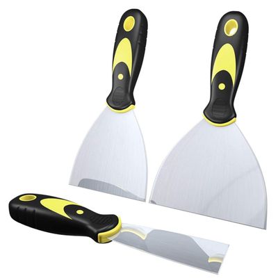 Holibanna 3pcs Stainless Steel Scraper Set for Kitchen and Home Cleaning Versatile Metal Scrapers for Removing Stains Labels Stickers and Burnt Food and Efficient Tool for Tough Messes