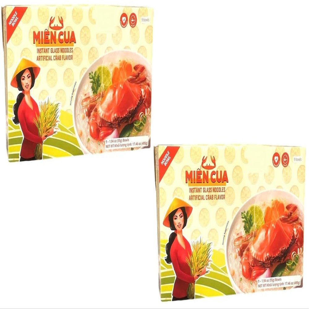 Asia Style Instant Noodles (2 CASE SET, INSTANT CLEAR NOODLES CRAB FLAVOR)