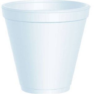 12J12 12 oz. White Styrofoam Cup - 25 Count, Pack of 40