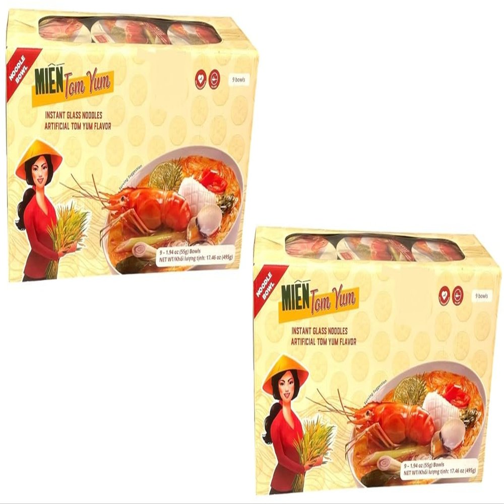 Asia Style Instant Noodles (2 CASE SET, INSTANT CLEAR NOODLES TOMYUM BOWL)